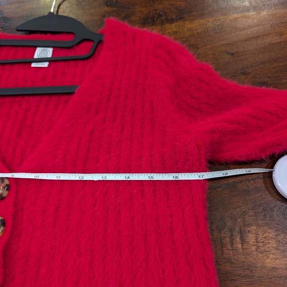 Urban Outfitters Red Cropped Cardigan Sweater Size Small - Picture 7 of 9